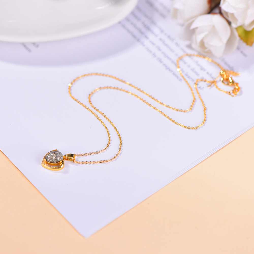 Natural pyrite necklace pendant for women men career advancement attracting wealth beautiful and elegant