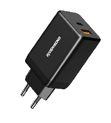RIVERSONG PowerKub G65 - Chargeur Mural 65W GaN, Charge Rapide PD, Ultra-Compact, Protections Multiples, Noir