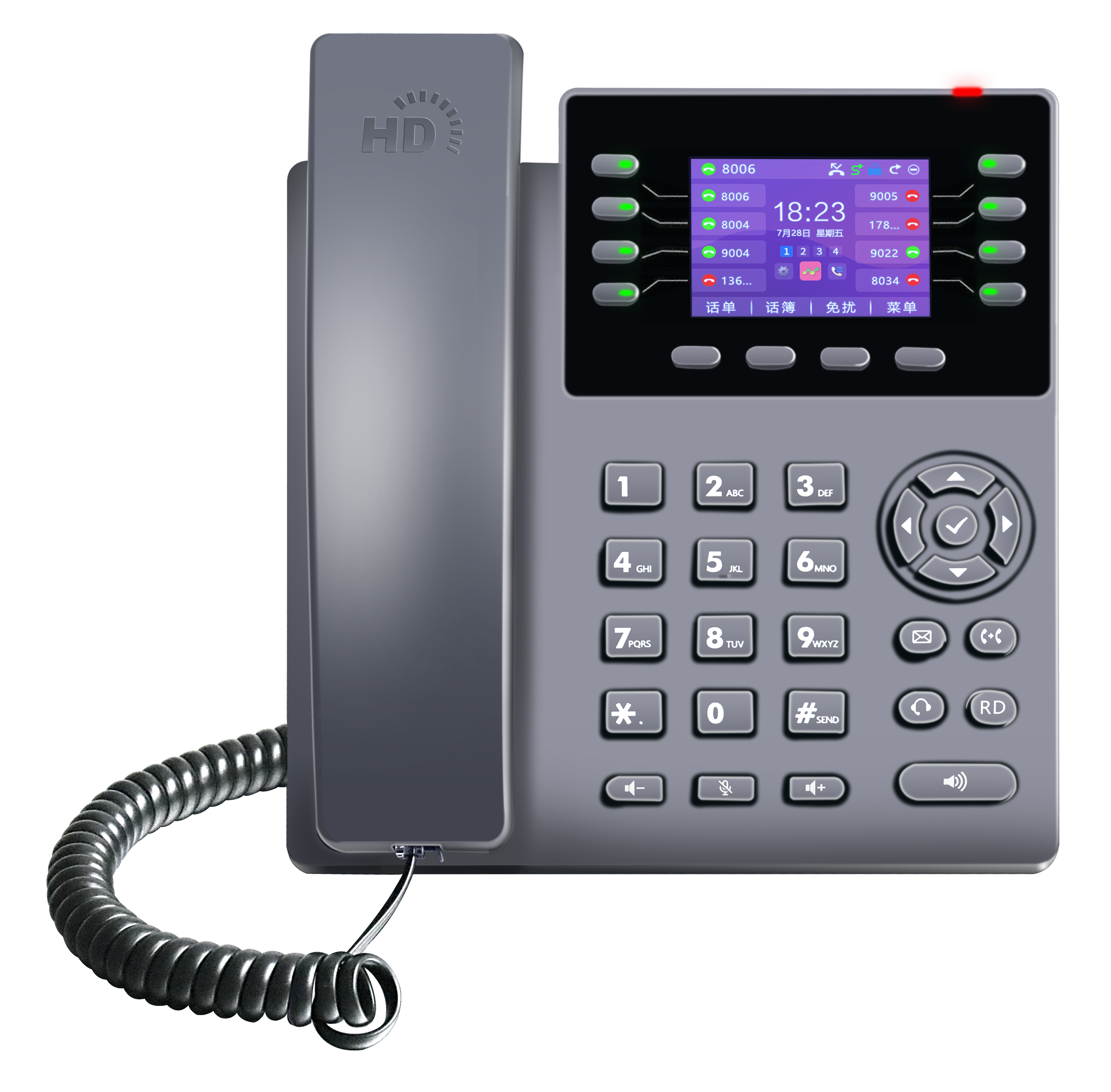 Cost-effective IP Phones for call centers with RJ9 interface