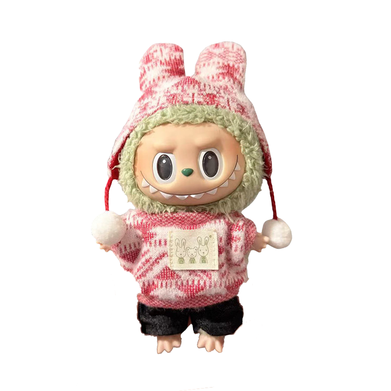 labu clothes 10cm Knit Bunny Ear Outfit