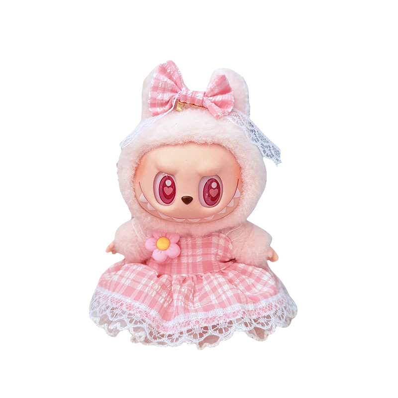 labu clothes Small plaid purple dress + bow