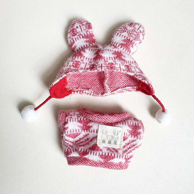 labu clothes 10cm Knit Bunny Ear Outfit