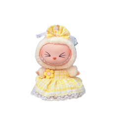 Yellow plaid dress + bow