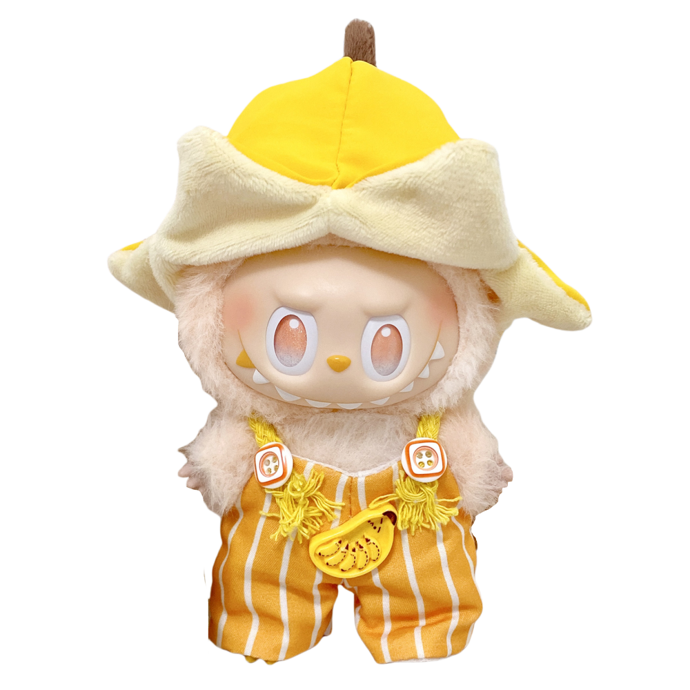 Labu Banana-Inspired Overalls Set, fits 10/15cm Labu Doll