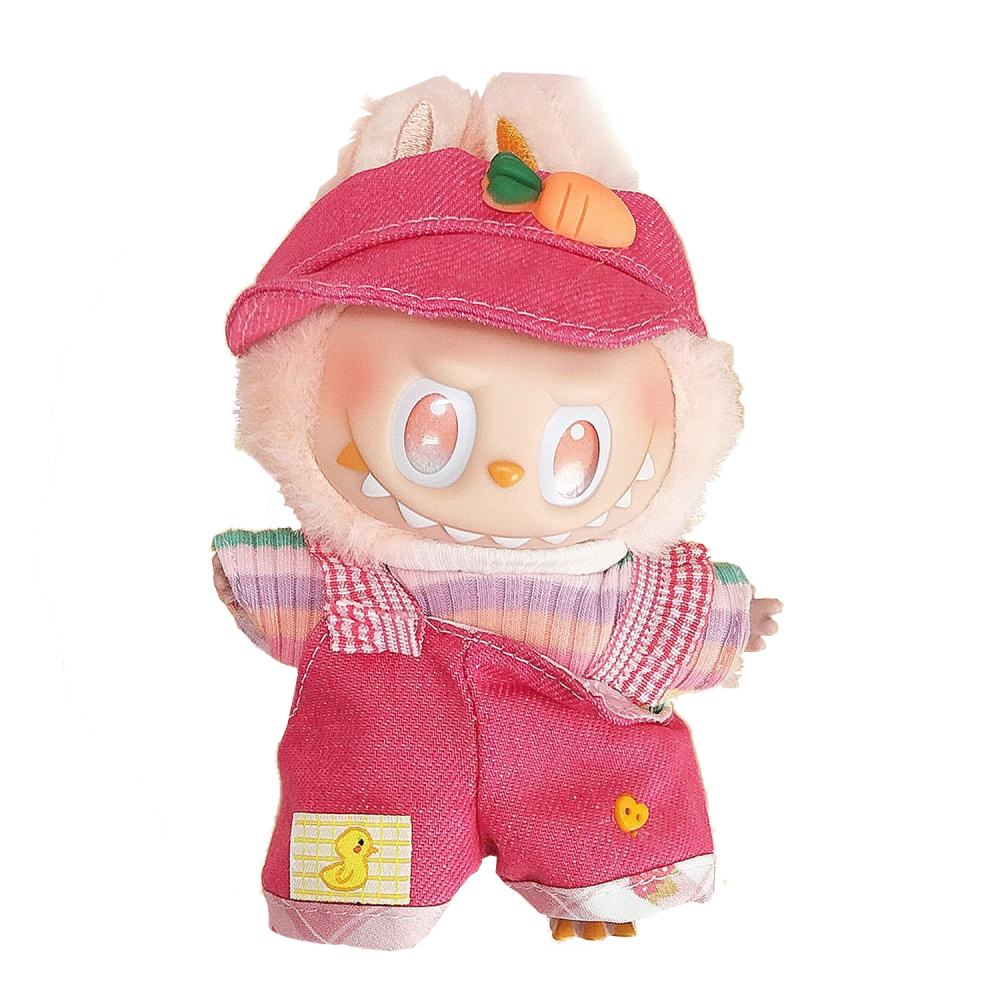 Labu Adorable Pink Overalls Set, fits 10/15cm Labu Doll