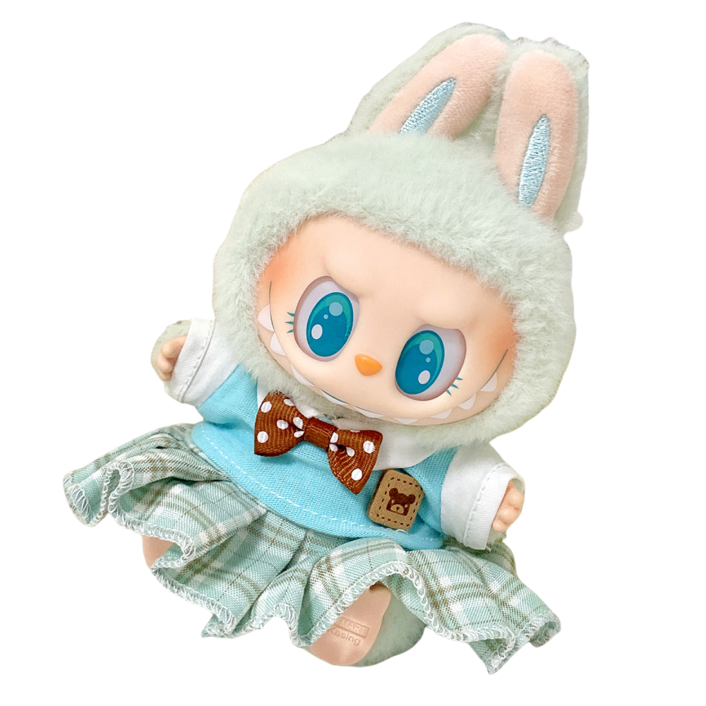 A mint blue academic-style two-piece set