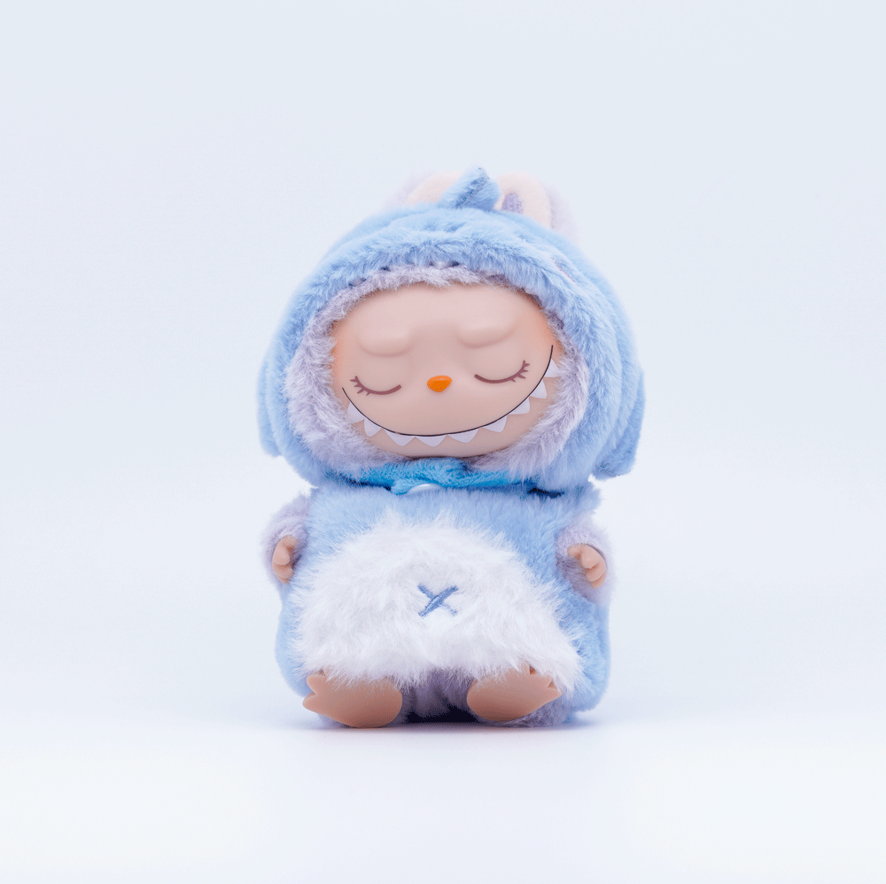Blue Dinosaur Jumpsuit Outfit, fits 10/15cm Labu Doll