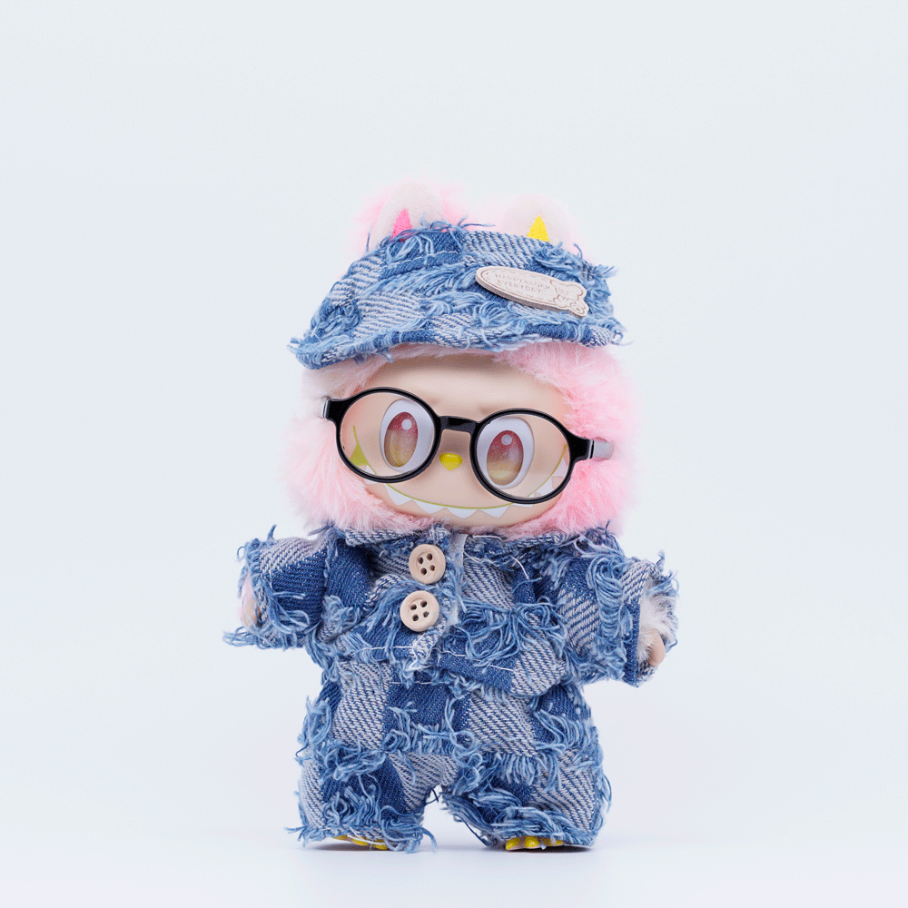 Labu Retro Denim Outfit Set, fits 10/15cm Labu Doll