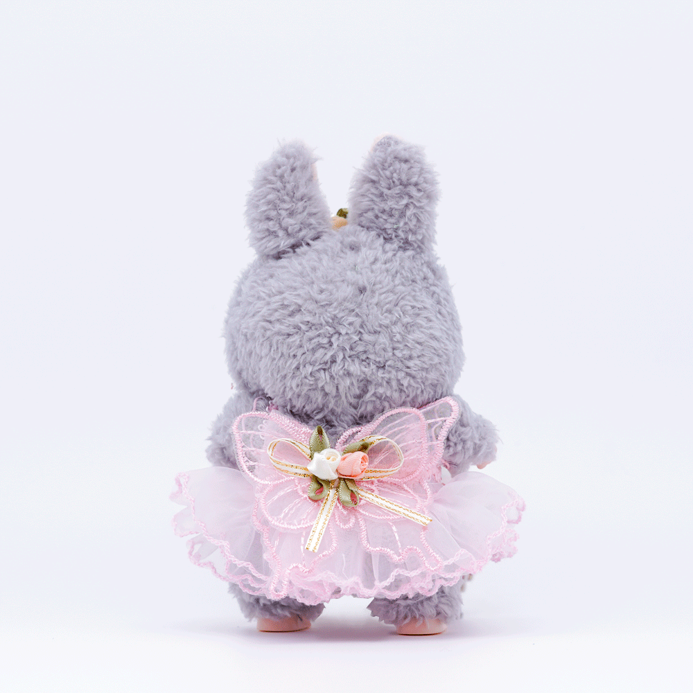 White Strapless Tulle Dress Set, fits 10/15cm Labu Doll