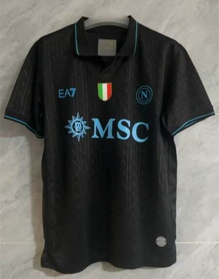 (S-4XL) 2025-2026 Napoli 2nd Away Black Thailand Soccer Jersey AAA