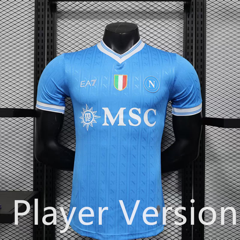 Player Version 2025-2026 Napoli Home Blue Thailand Soccer Jersey AAA-888