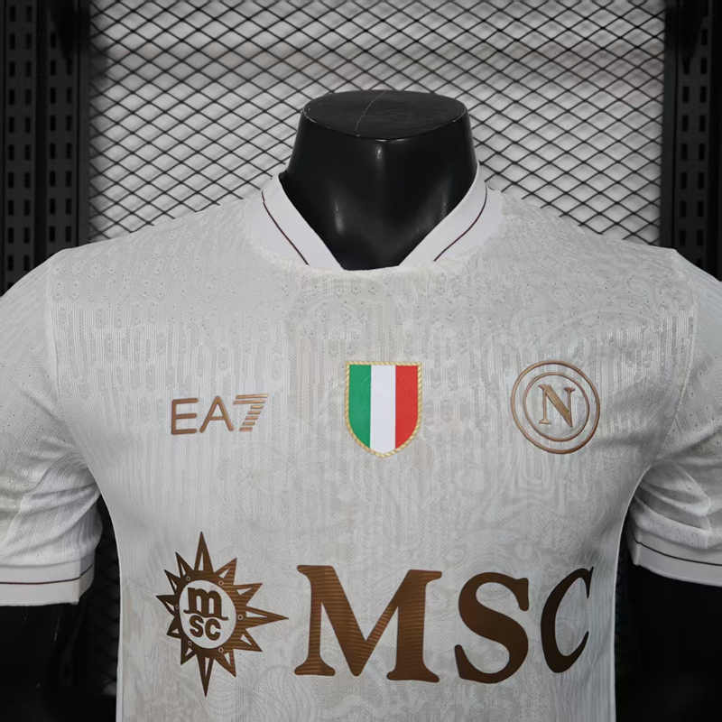 Player Version 2025-2026 Napoli Away White Thailand Soccer Jersey AAA-888