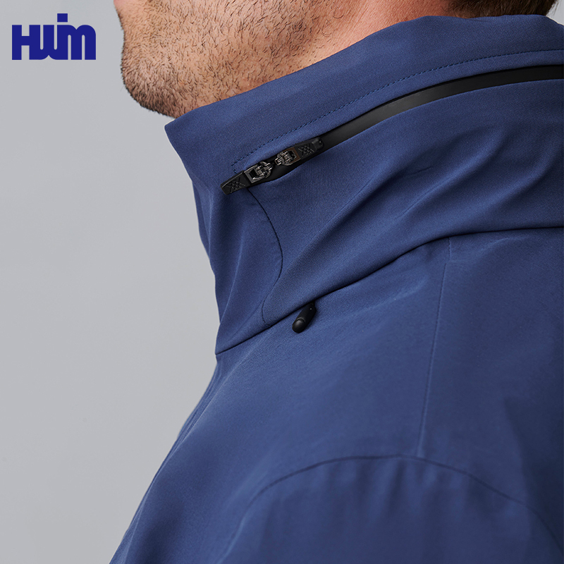 Custom Recycled Polyester Waterproof Jacket,Waterproof Detachable Hood Sustainable Jacket | Recycled Polyester
