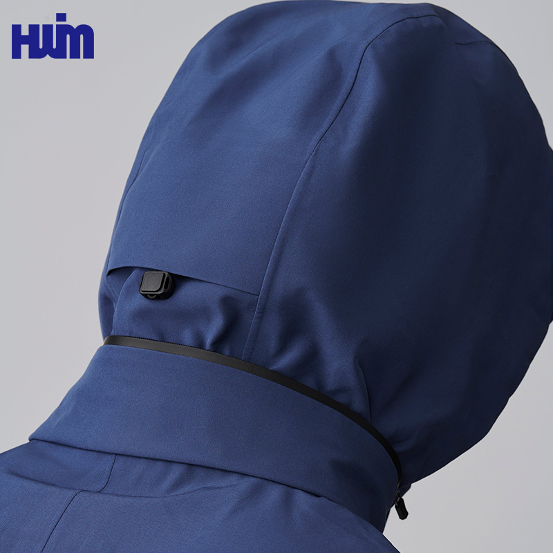 Custom Recycled Polyester Waterproof Jacket,Waterproof Detachable Hood Sustainable Jacket | Recycled Polyester