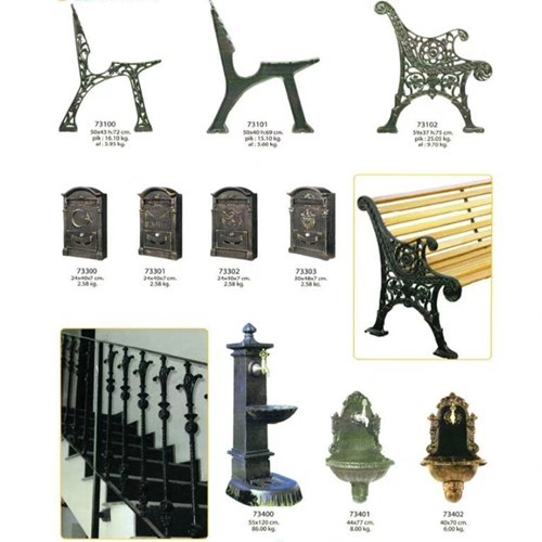 Bancos de hierro al aire libre