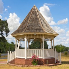 Cenador al aire libre de hierro forjado