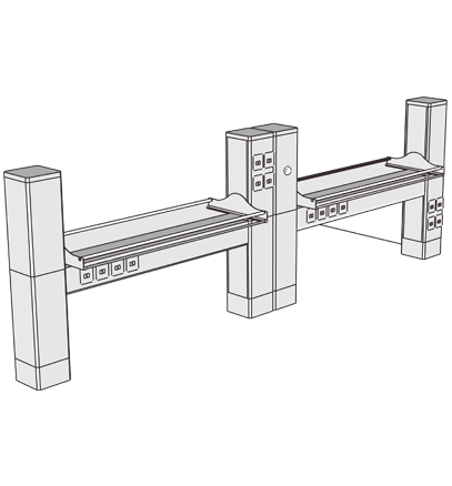Rectangular reagent shelf