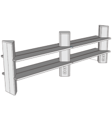 Triangle reagent shelf