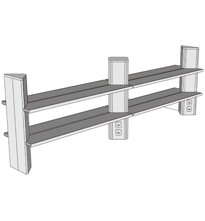 Triangle reagent shelf
