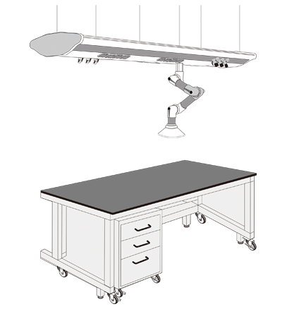 Mobile laboratory bench