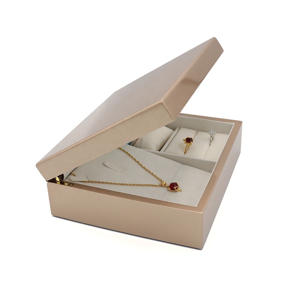 Professional made custom design luxury wooden box for jewelry packing large capacity jewelry storage box