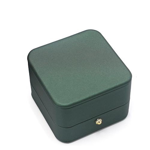 Premium Green PU Leather Earrings Box