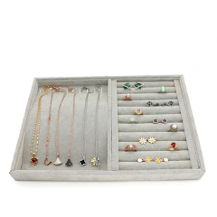 High Quality Velvet Display Tray For Earring Ring Necklace