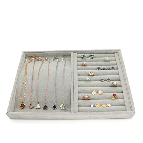 High Quality Velvet Display Tray For Earring Ring Necklace
