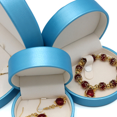High Quality PU leather Semicircle Jewelry Ring Bangle Box