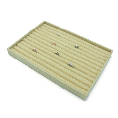 Hot Selling Natural Linen Ring Display Tray