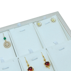 High Quality PU Leather Jewelry Display Tray For Earrings Necklace