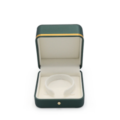 Newest Style PU Leather Bracelet Box With Gold Strap Decoration