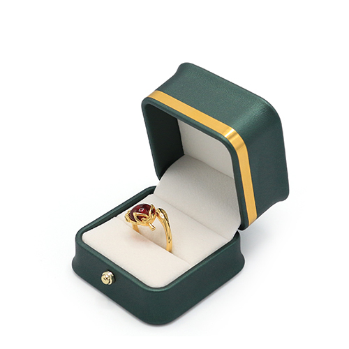 Popular High Grade PU Leather Jewelry Ring Gift Box