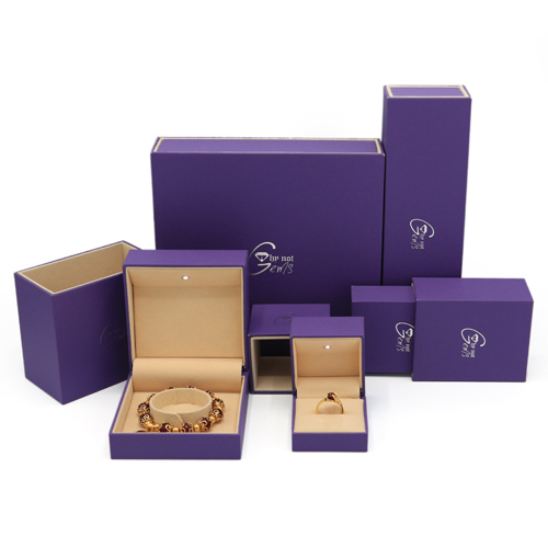 2020 Trendy Purple Paper Drawer Gift Packaging Box With Light