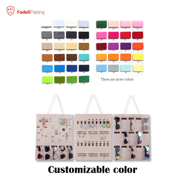 Hanging Earrings Necklace Storage Bag Holder Jewelry Packaging Display Felt Jewelry Hanging Storage Organizer