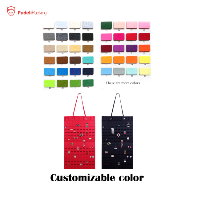 Earring Organizer Hanging storage bag Soft Felt Wall Mount Earring Display Holder Stud