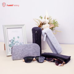 Hot Sale Felt Glasses Cases Fashion Felt Sunglasses Soft Pouch Portable Glasses Storage Bag High Quality