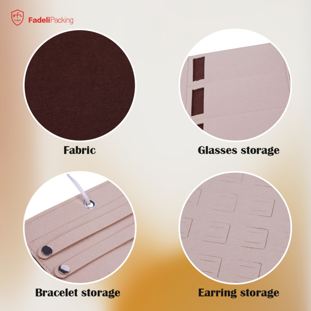 Hanging Earrings Necklace Storage Bag Holder Jewelry Packaging Display Felt Jewelry Hanging Storage Organizer