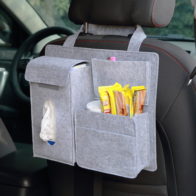 Custom car hanging storage bag vehicle multifunctional storage bag felt storage bag automotive supplies