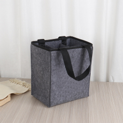 Wholesale Felt Wine Bottle Bag Divided Wine Tote Bag High Quality Hanging Felt Tote Bag