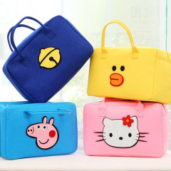 New Cartoon Felt Bag Cute Cartoon Travel Storage Bag High Capacity Travel Bag
