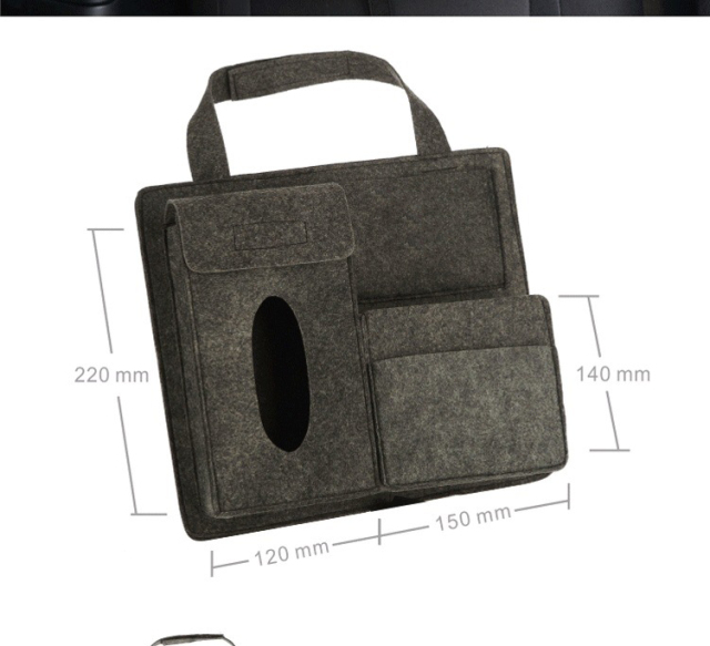 Custom car hanging storage bag vehicle multifunctional storage bag felt storage bag automotive supplies