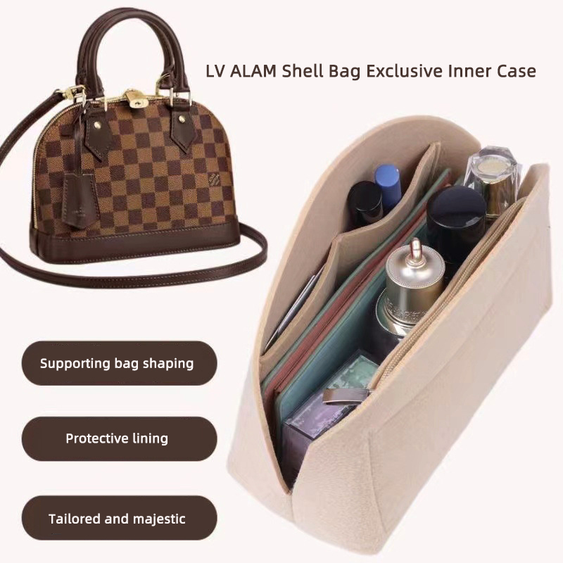 Custom Multi-Pocket Makeup Organizer Felt Insert Bag Travel Inner Purse Portable Handbag Large Capacity Cosmetic Bags