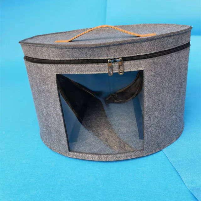 2023 New Foldable Large Round Toy Hat Storage Box Hat visible Storage Bag