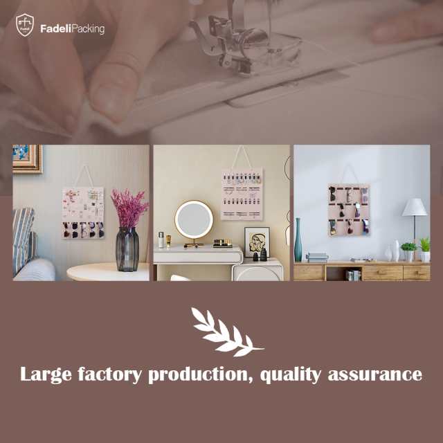 Hanging Earrings Necklace Storage Bag Holder Jewelry Packaging Display Felt Jewelry Hanging Storage Organizer