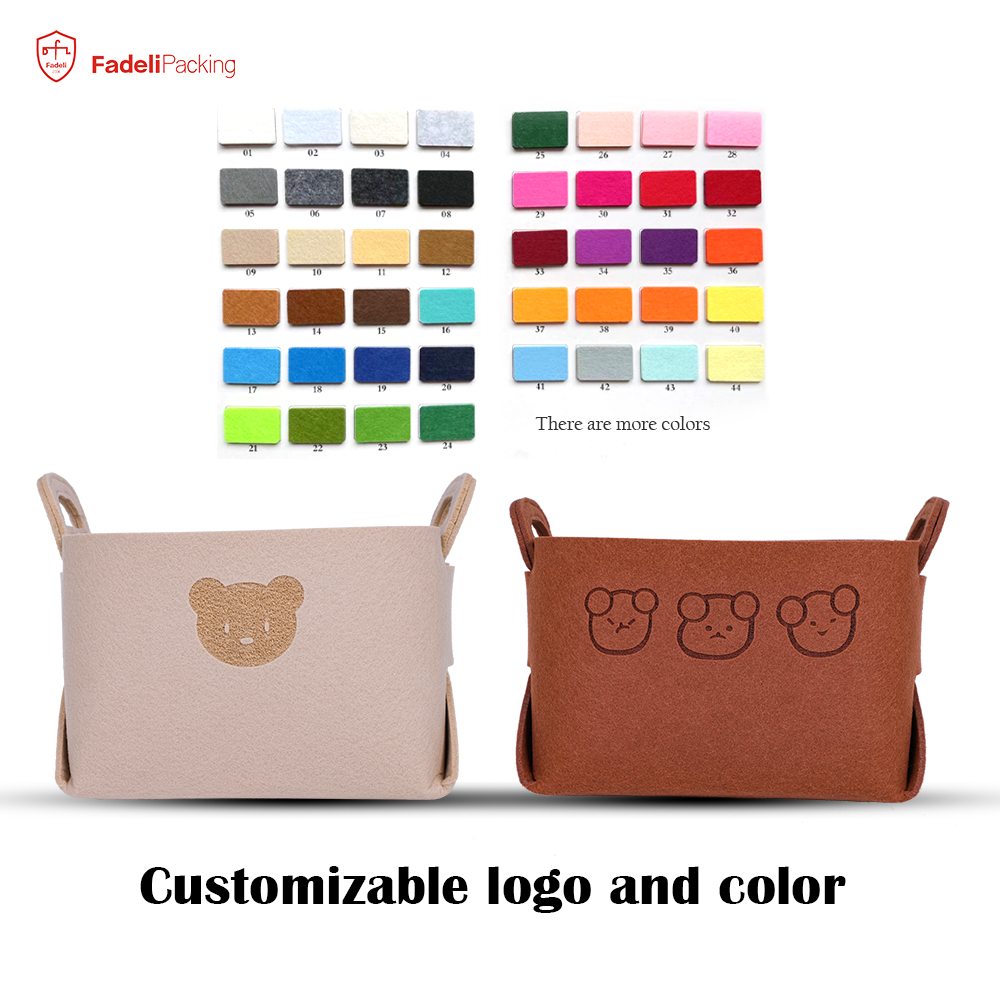 Home Office Felt Piece Integrated Storage Box Foldable Small Basket