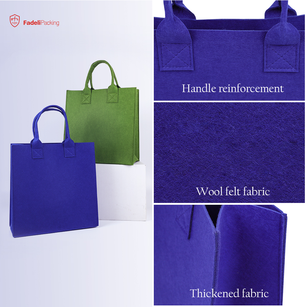 felt bag women felt tote bag women's wool felt handbags felt shopping bag