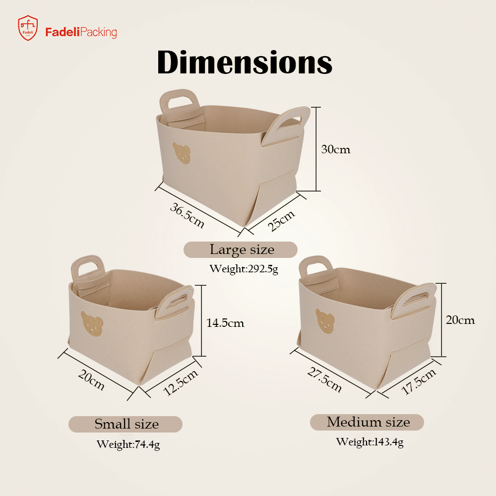 Home Office Felt Piece Integrated Storage Box Foldable Small Basket