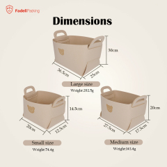 Home Office Felt Piece Integrated Storage Box Foldable Small Basket