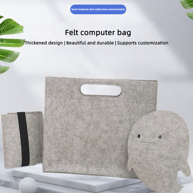 new business men briefcase custom logo felt laptop bags for computers